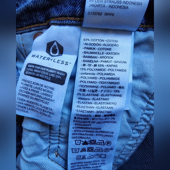 NWT Levi's Skate 501 Blue AOP Patterned Cotton Button Fly Jeans 29W - Picture 8 of 9